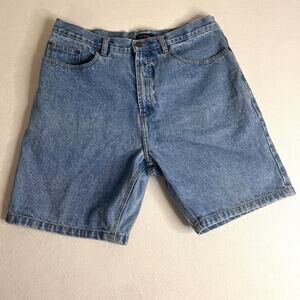 Club Room Vintage Med Wash Mom Blue Jeans High Rise Shorts size 34